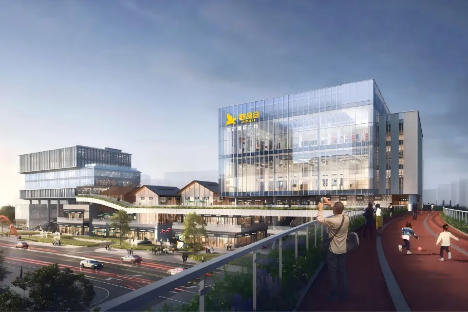 再添新地标！555000jc1线路检测LED屏点亮泰安荟品仓城市奥莱广场